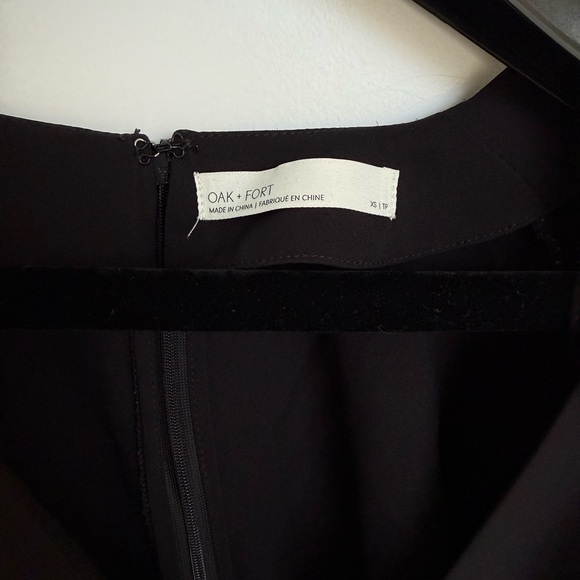 OAK + FORT Black Long Sleeve Wrap Dress XS - Picture 4 of 8